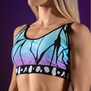 Invicta Kuru Butterfly Seamless Sports Bra, M NWT